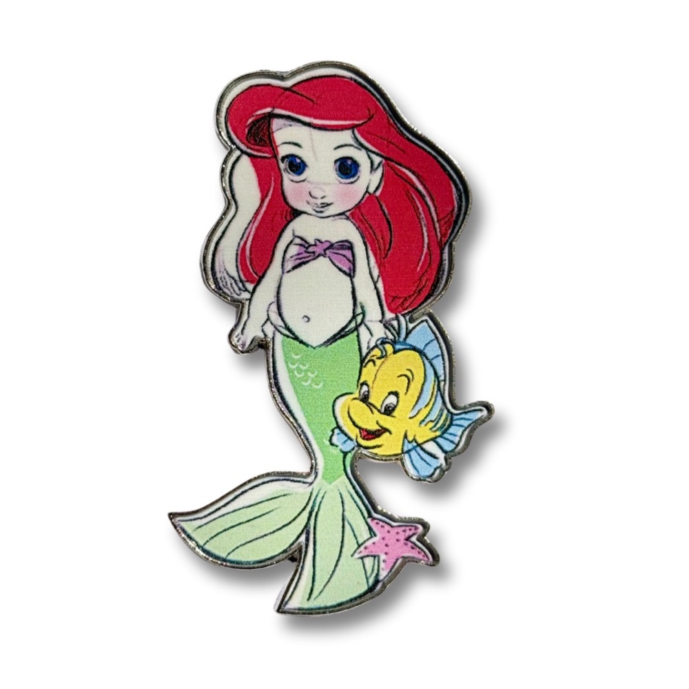 Disneyland Paris Baby Little Mermaid ArielnPin w/ Flounder Animators Collection